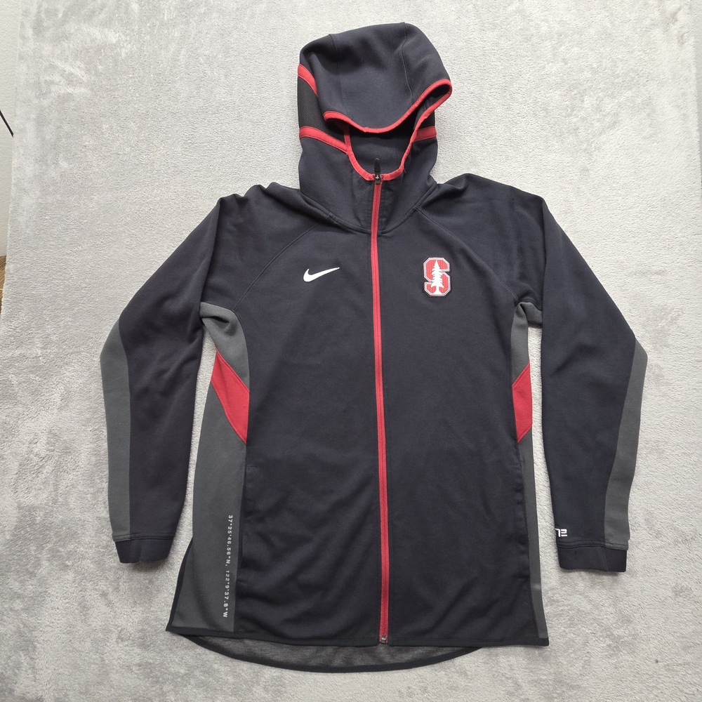 Stanford Nike Hoodie Mens L Black Full Zip Hooded Dri-FIT S College University